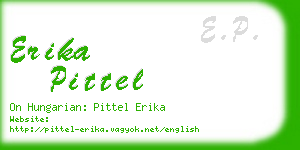 erika pittel business card